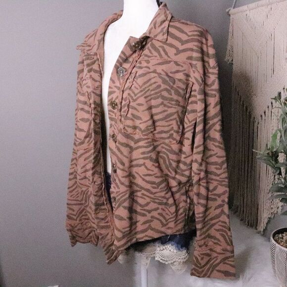 Kensie Jeans | Leopard Print Shacket Medium Cotton - Picture 1 of 7